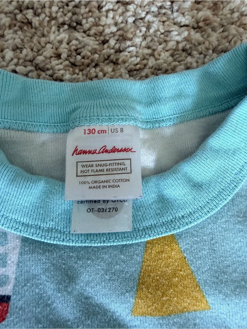 Hanna Andersson Space Rocket Short John Pajamas Blue Sz 8